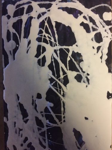 Malerei mit dem Titel "Black and white 2" von Greg Powell, Original-Kunstwerk, Emaille