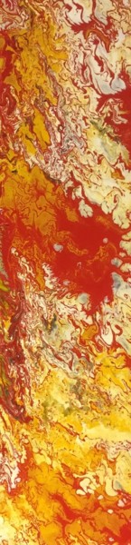Ζωγραφική με τίτλο "orange1" από Greg Powell, Αυθεντικά έργα τέχνης, Σμάλτο
