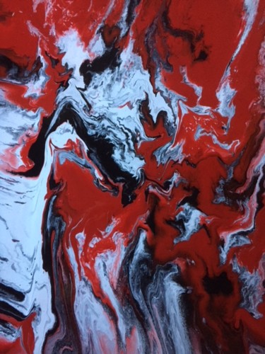 Pittura intitolato "abstract 22" da Greg Powell, Opera d'arte originale, Smalto
