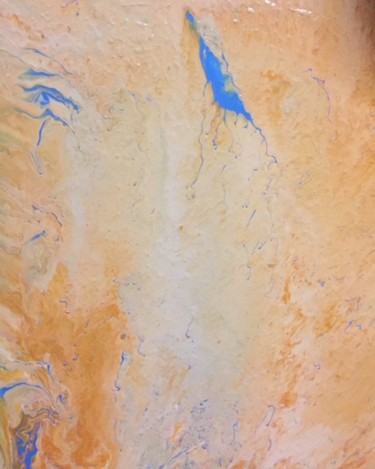 Картина под названием "blue on yellow" - Greg Powell, Подлинное произведение искусства, Эмаль
