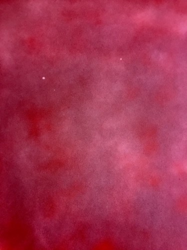 Картина под названием "3 dots on red" - Greg Powell, Подлинное произведение искусства, Рисунок распылителем краски