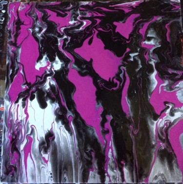 Malerei mit dem Titel "flow of purple" von Greg Powell, Original-Kunstwerk, Emaille