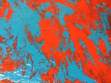 Painting titled "Red slider" by Greg Powell, Original Artwork, Enamel