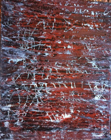 Painting titled "Flow of white" by Greg Powell, Original Artwork, Enamel