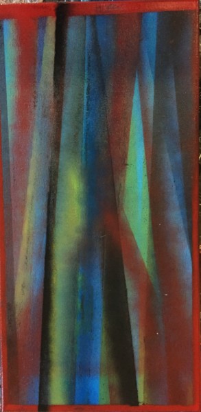 Painting titled "Red lines in form" by Greg Powell, Original Artwork, Spray paint