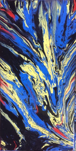 Painting titled "Blue harmony" by Greg Powell, Original Artwork, Enamel