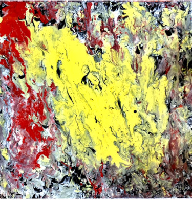 Painting titled "Yellow in major" by Greg Powell, Original Artwork, Enamel