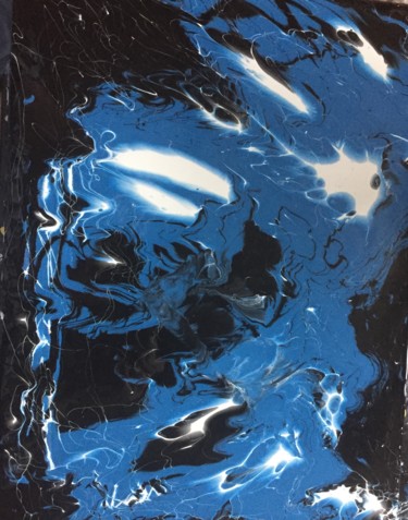 Painting titled "Wild blue" by Greg Powell, Original Artwork, Enamel