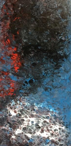 Peinture intitulée "Deep blue" par Greg Powell, Œuvre d'art originale, Émail