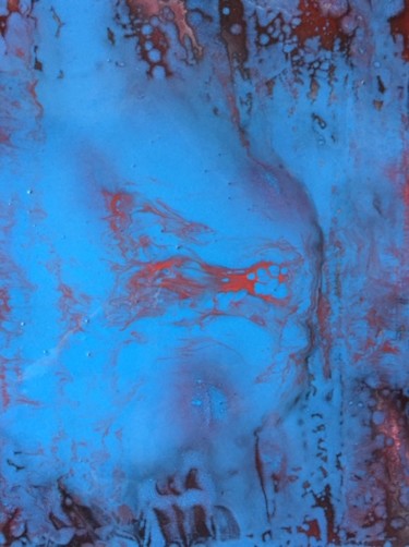 Peinture intitulée "flow of red" par Greg Powell, Œuvre d'art originale, Émail