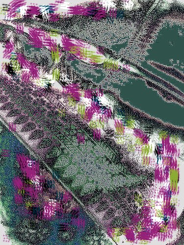 Картина под названием "Flower beds" - Greg Powell, Подлинное произведение искусства, 2D Цифровая Работа