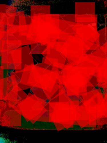 Schilderij getiteld "Red tiles" door Greg Powell, Origineel Kunstwerk, 2D Digital Work