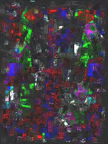 Pittura intitolato "Colour falls" da Greg Powell, Opera d'arte originale, Lavoro digitale 2D