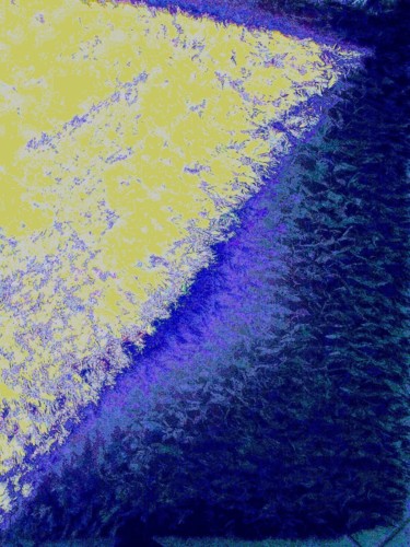 Pittura intitolato "Blue over yellow" da Greg Powell, Opera d'arte originale, Lavoro digitale 2D