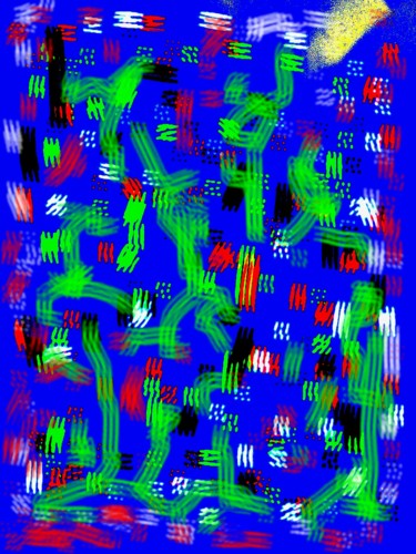 Картина под названием "Dancing in the blue" - Greg Powell, Подлинное произведение искусства, 2D Цифровая Работа