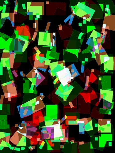 Peinture intitulée "Tumbling colour" par Greg Powell, Œuvre d'art originale, Travail numérique 2D