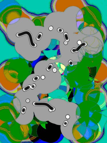 Painting titled "Koalas in the green" by Greg Powell, Original Artwork, 2D Digital Work