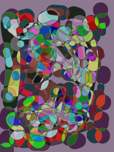 Malerei mit dem Titel "Scrum" von Greg Powell, Original-Kunstwerk, 2D digitale Arbeit