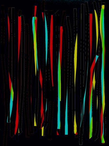Картина под названием "Black with stripes" - Greg Powell, Подлинное произведение искусства, 2D Цифровая Работа