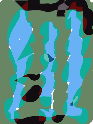 Arts numériques intitulée "Floating in bubbles" par Greg Powell, Œuvre d'art originale, Travail numérique 2D