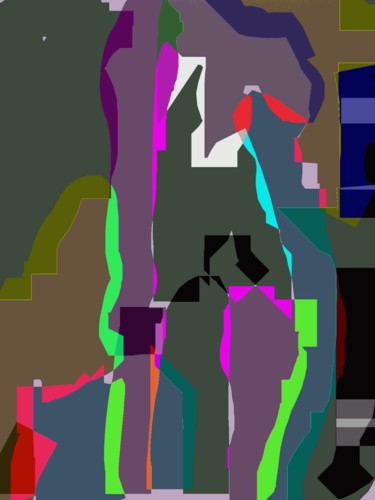 Digitale Kunst getiteld "Colour streaming" door Greg Powell, Origineel Kunstwerk, 2D Digital Work