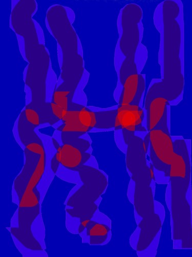 Arts numériques intitulée "Red bloom" par Greg Powell, Œuvre d'art originale, Travail numérique 2D