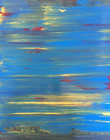 Painting titled "Big blue sky 2" by Greg Powell, Original Artwork, Enamel