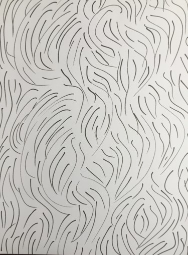 Drawing titled "Waves" by Greg Powell, Original Artwork, Marker