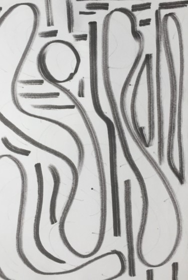 Drawing titled "Forms in movement" by Greg Powell, Original Artwork, Marker