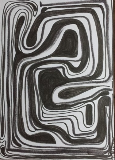 Zeichnungen mit dem Titel "To sit" von Greg Powell, Original-Kunstwerk, Marker