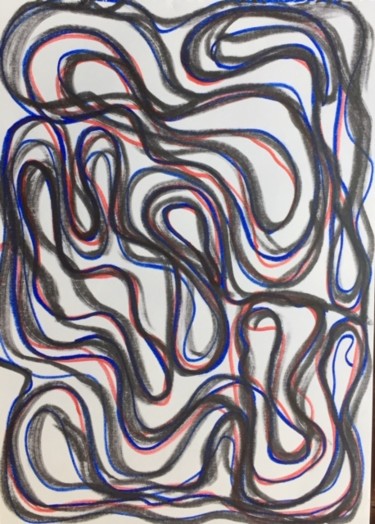 Drawing titled "loops of movement" by Greg Powell, Original Artwork, Marker