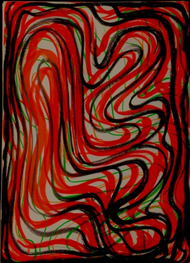 Painting titled "Many movement" by Greg Powell, Original Artwork, Marker