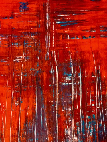 Peinture intitulée "Morning in red" par Greg Powell, Œuvre d'art originale, Émail