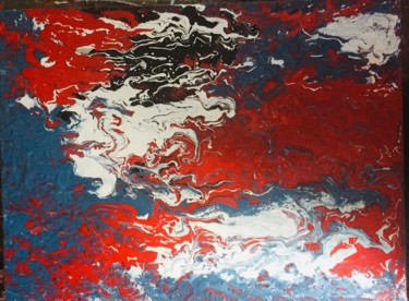 Painting titled "Angry clouds" by Greg Powell, Original Artwork, Enamel