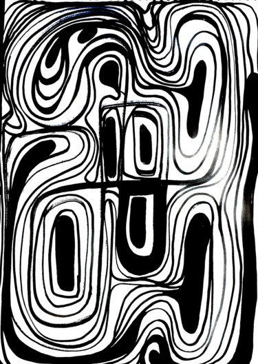 Zeichnungen mit dem Titel "No way out" von Greg Powell, Original-Kunstwerk, Marker