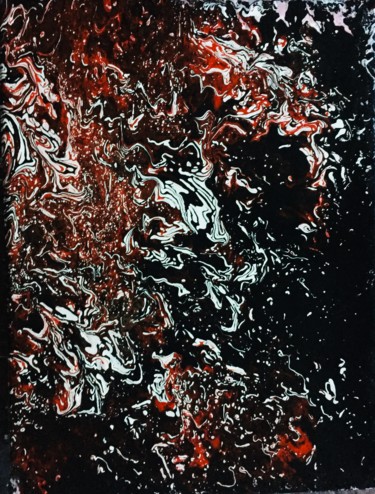 Peinture intitulée "Flowing turmoil" par Greg Powell, Œuvre d'art originale, Émail