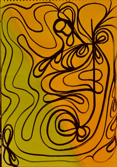 Drawing titled "Abstract 102" by Greg Powell, Original Artwork, Marker