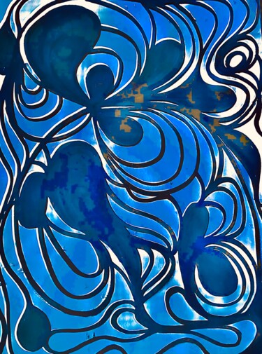 Digital Arts titled "Movement of blue" by Greg Powell, Original Artwork, 2D Digital Work