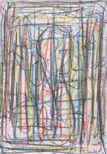 Σχέδιο με τίτλο "Colors in rain" από Greg Powell, Αυθεντικά έργα τέχνης, Μολύβι