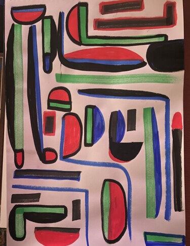 Drawing titled "Formation 1" by Greg Powell, Original Artwork, Marker