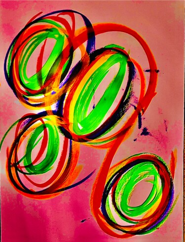 Drawing titled "Spin" by Greg Powell, Original Artwork, Marker