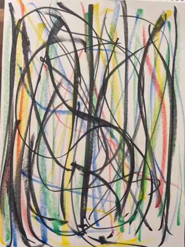 Drawing titled "Movement 202" by Greg Powell, Original Artwork, Marker