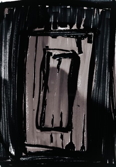 Drawing titled "Darkness at the door" by Greg Powell, Original Artwork, Marker