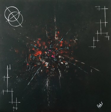 Painting titled "SUPERNOVA" by Rick Smith, Original Artwork, Acrylic Mounted on Wood Stretcher frame