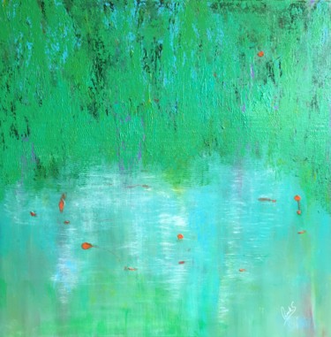 Картина под названием "RÉFLEXIONS 4 ÉTÉ" - Rick Smith, Подлинное произведение искусства, Акрил Установлен на Деревянная рама…