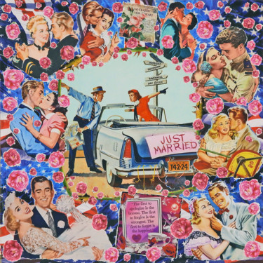 Collages intitolato "No roses without th…" da Manuel Blond, Opera d'arte originale