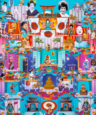 Japan Collages titled "Japan" by Manuel Blond, Original Art, Collages