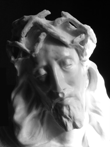 Sculpture titled "Ecce Homo" by Jean-Etienne Michel, Original Artwork, Stone