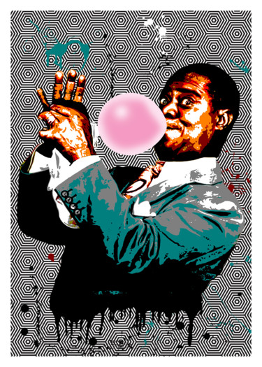印花与版画 标题为“Luist Armstrong Pop…” 由Giorgio Mussati, 原创艺术品, 丝网印刷