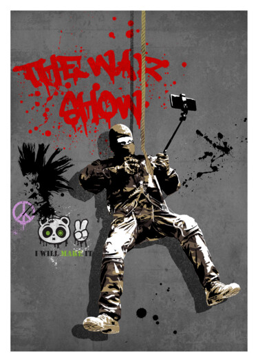 Druckgrafik mit dem Titel "The War Show" von Giorgio Mussati, Original-Kunstwerk, Siebdruck
